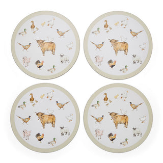 Buttercup Farm Round Placemats - Set of 4