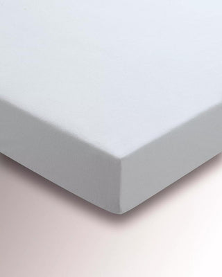Brushed Cotton Fitted Sheet Double Silver