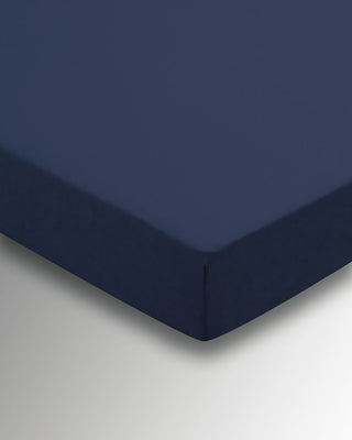 Plain Dye Fitted Sheet Navy Super King