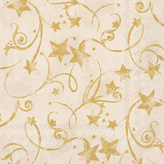 Star Garland Cream Gold Napkins