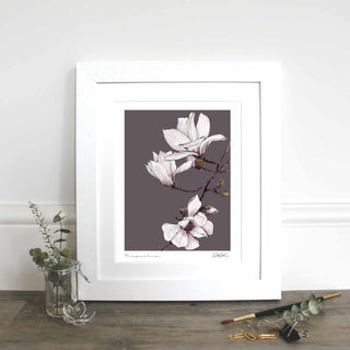 Magnolia Mounted Fine Art Print