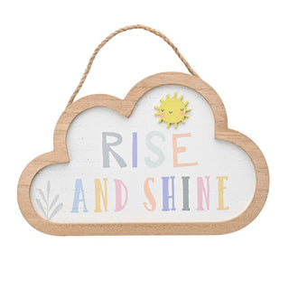 "Rise and Shine" Petit Cheri Woven Cloud Plaque