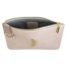 Pink Leaf Cosmetic Bag