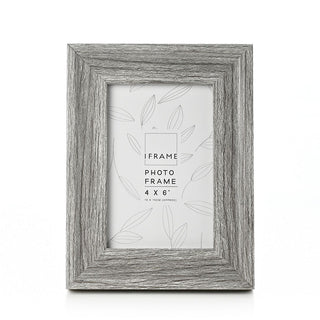 iFrame Mid Grey Wood Effect Frame 4" x 6"