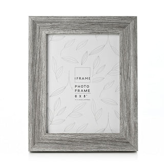 iFrame Mid Grey Wood Effect Frame 6" x 8"