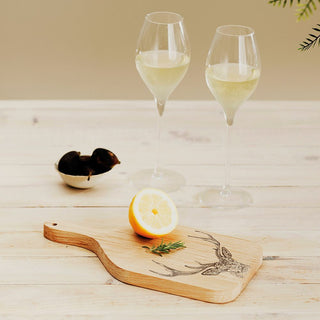 Etched Stag Prince Oak Hanging Paddle Small
