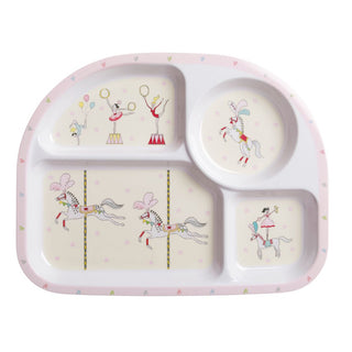 Fairground Ponies Children's Melamine Divider Plate