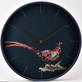 Meg Hawkins Round Wall Clock 30cm Pheasant