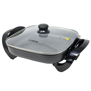 Square Cerastone Electric Frying Pan Grey