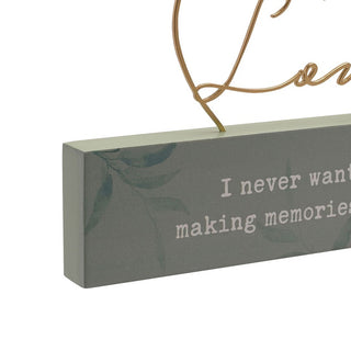 Memories Mantel Plaque